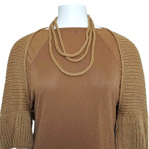 Bolero Scarf Mustard - Knitted Necklace - Stylish and Warm from Quetzal Artisan