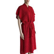 Poncho Tunic Red - Fashionable and Versatile Poncho Shawl via Quetzal Artisan