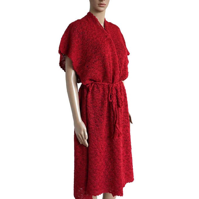 Poncho Tunic Red - Fashionable and Versatile Poncho Shawl from Quetzal Artisan