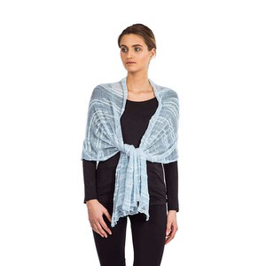 Shawl Sky Blue - Pima Cotton and Bamboo - Lovely & Lightweight from Quetzal Artisan