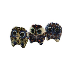 Small Owls - Stoneware - Set of 3 - Handmade and Fairtrade from Quetzal Artisan