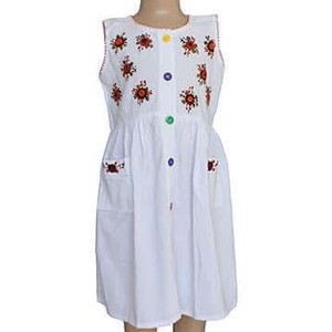 Cotton Dress Asters 10 - Size 3-4 Years - Pretty & Fairtrade from Quetzal Artisan