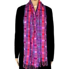 Scarf Pink Violet - Natural Dyes - Beautiful & Fairtrade via Quetzal Artisan