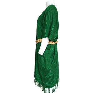 Cotton Poncho Green - Natural Dyes, Ecofriendly & Fairtrade from Quetzal Artisan