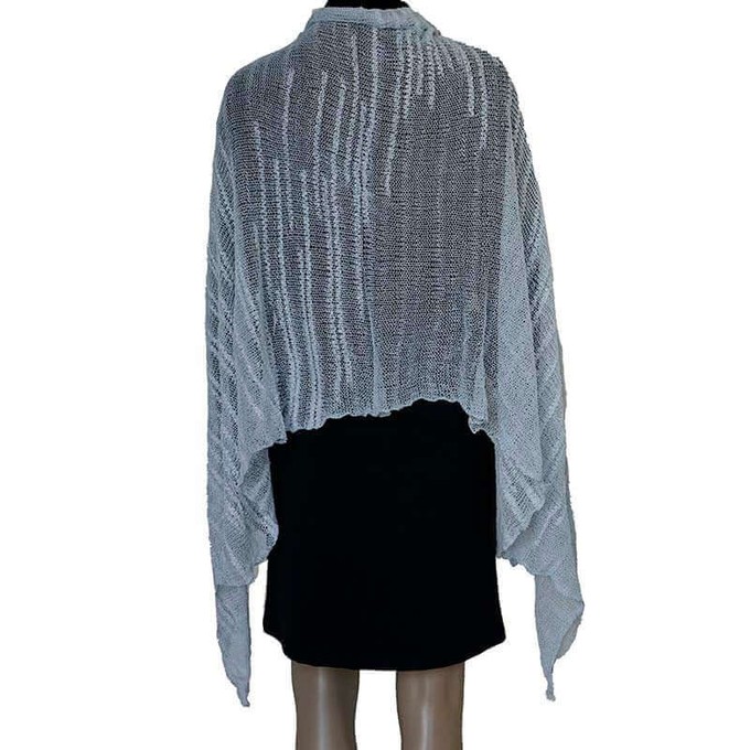 Shawl Sky Blue - Pima Cotton and Bamboo - Lovely & Lightweight from Quetzal Artisan