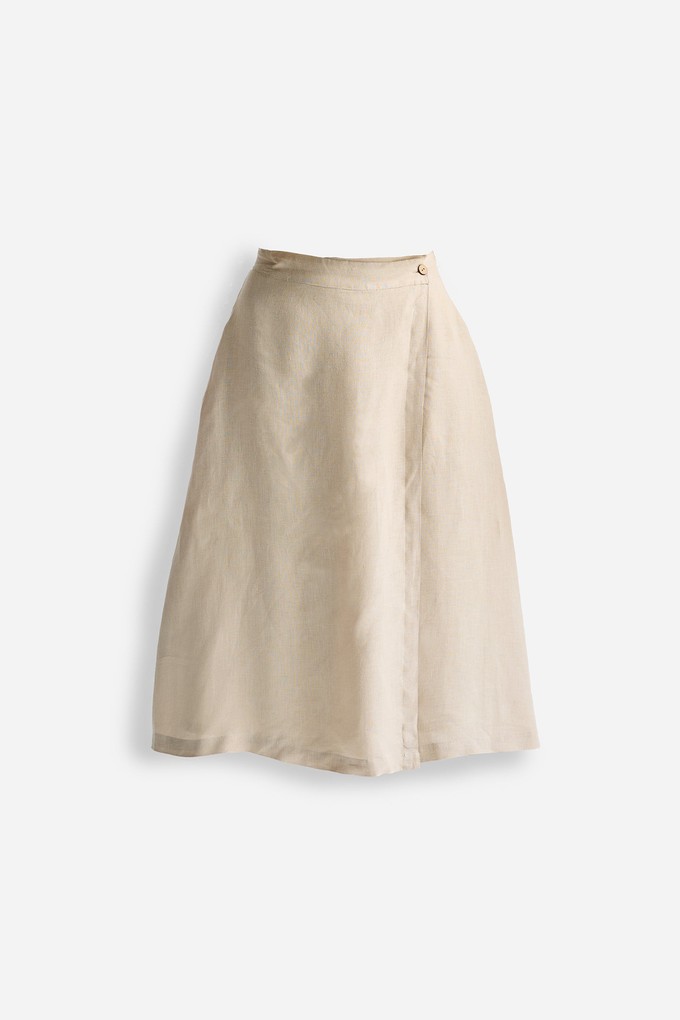 Overlap Midi Skirt in Neutral Beige from Reistor