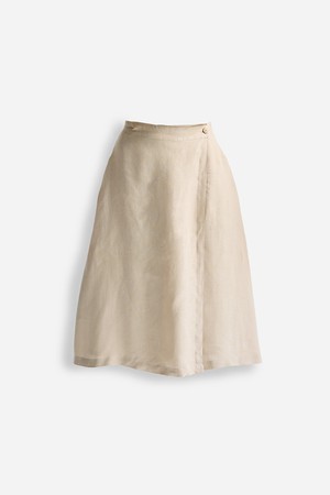 Overlap Midi Skirt in Neutral Beige from Reistor