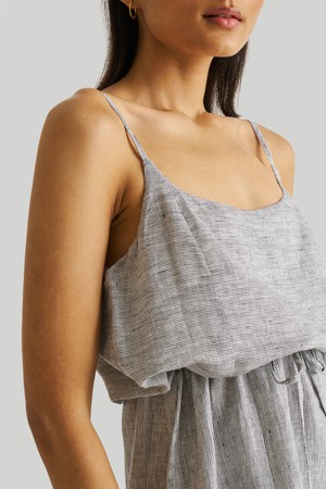 Strappy Pin Striped Maxi Dress from Reistor