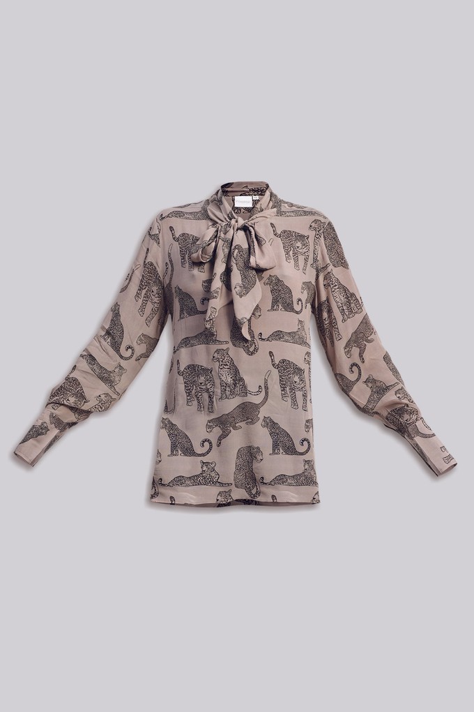 Relaxed-Fit Top with Front-tie in Animal Print from Reistor
