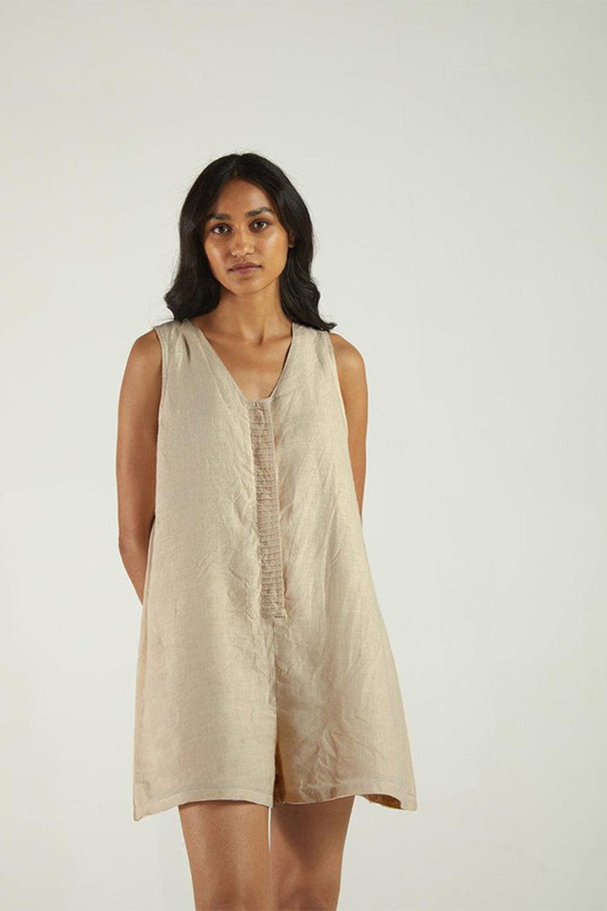 Romp and Play Romper In Neutral Beige from Reistor