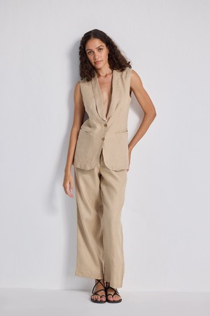 Sleeveless Hemp Jacket Set from Reistor