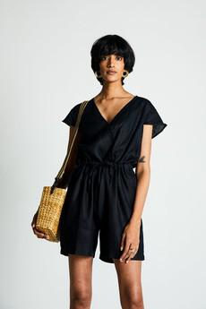 Smoke and Mirrors Romper in Black via Reistor