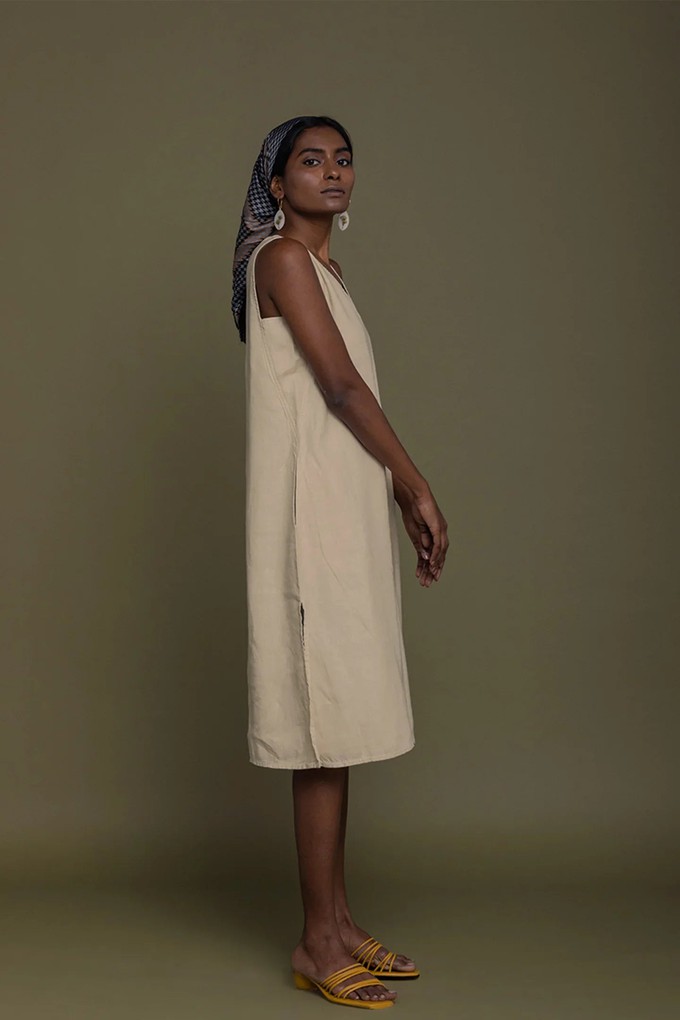 Reading Tea Leaves Dress in Neutral Beige from Reistor