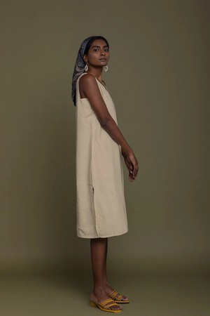 Reading Tea Leaves Dress in Neutral Beige from Reistor