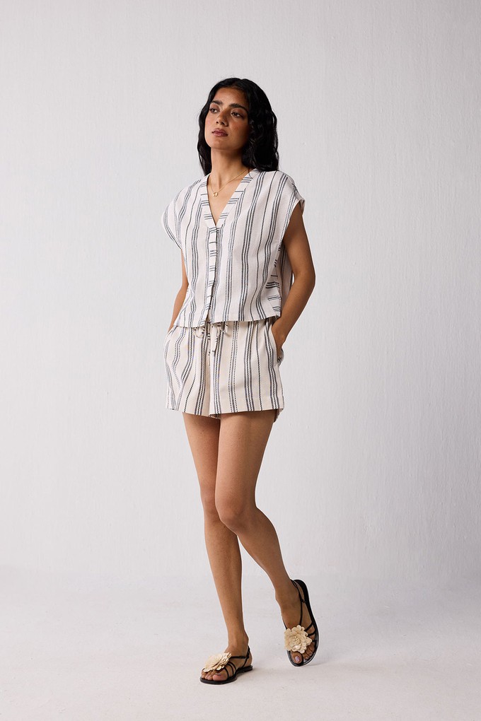 Regular Drawstring Shorts in Stripes from Reistor
