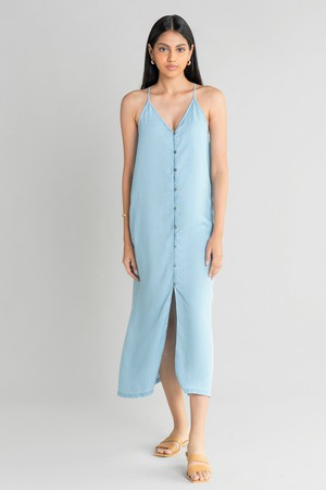 In the Mood for Love Denim Maxi Dress from Reistor