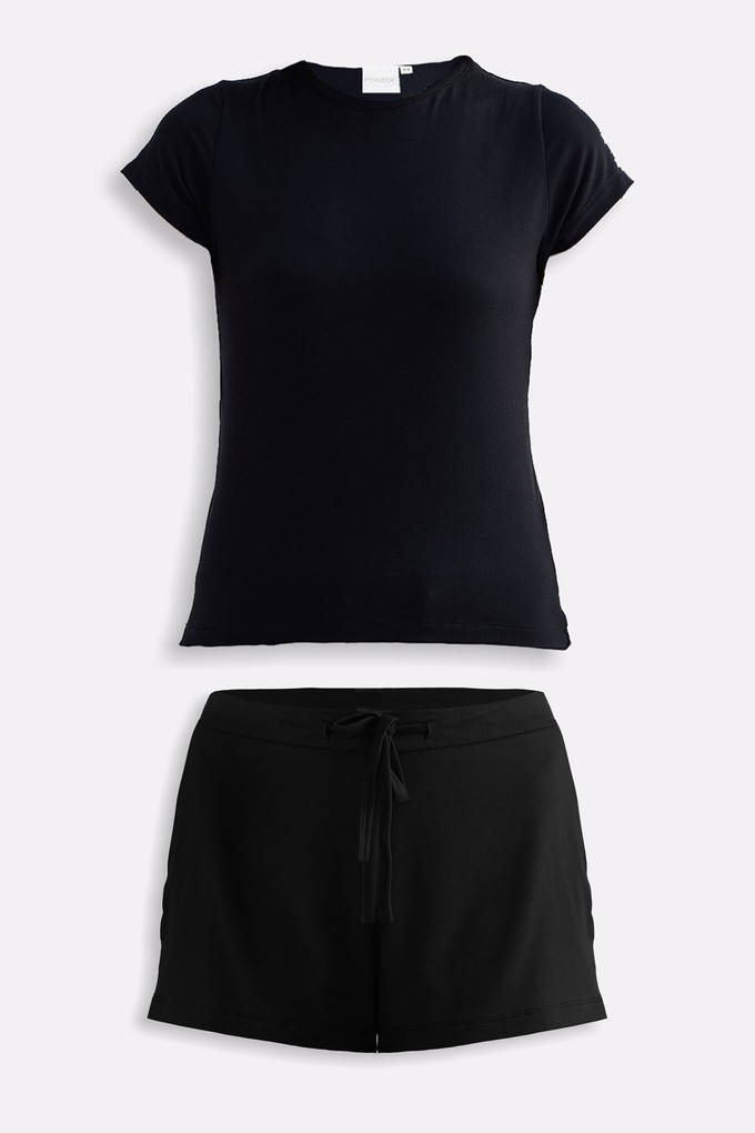 Essential Short Sleeve Tee Set in Black from Reistor