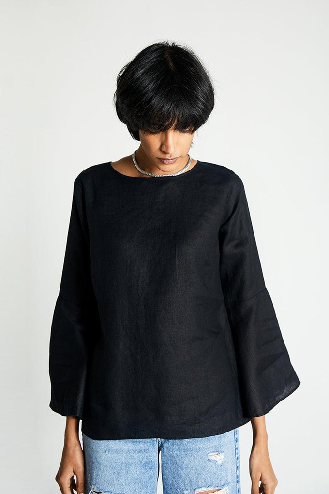 The Button Back Shirt in Black from Reistor