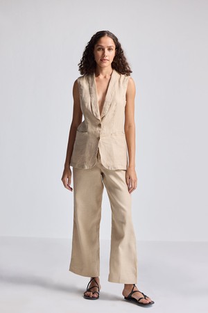 Sleeveless Hemp Jacket Set from Reistor