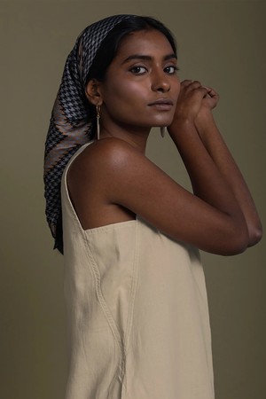 Reading Tea Leaves Dress in Neutral Beige from Reistor