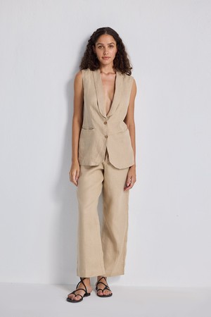 Sleeveless Hemp Jacket Set from Reistor