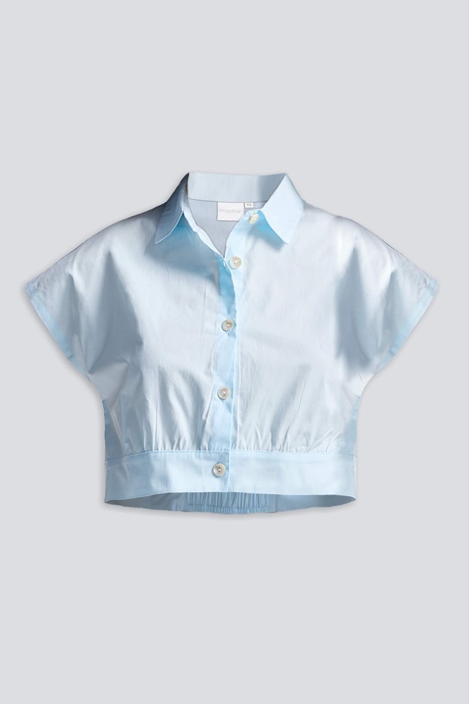 Oversized Crop Shirt in Summer Blue from Reistor