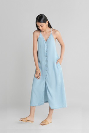 In the Mood for Love Denim Maxi Dress from Reistor