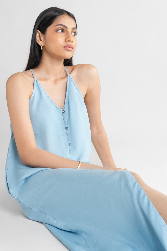 In the Mood for Love Denim Maxi Dress from Reistor