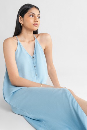 In the Mood for Love Denim Maxi Dress from Reistor