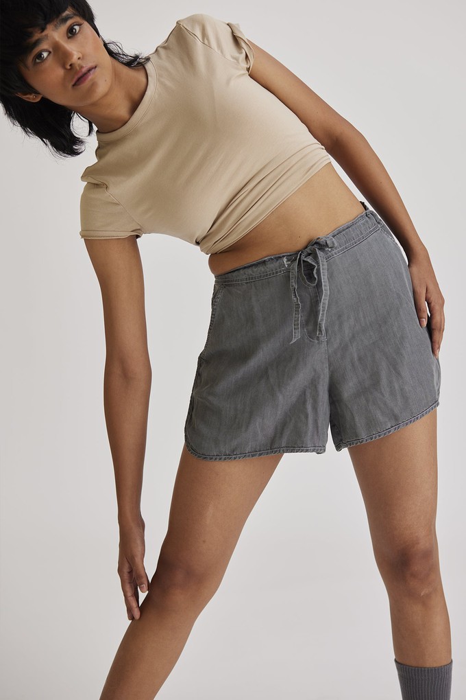 Power Play Shorts in Grey Denim from Reistor