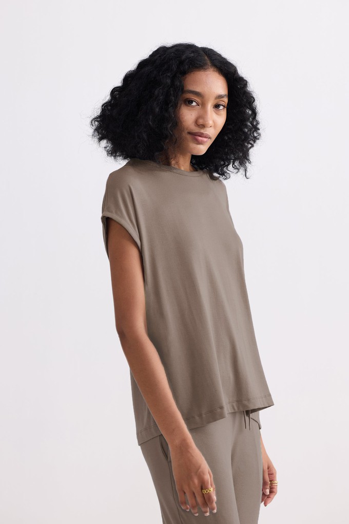 Relaxed Tee Set in Brown from Reistor