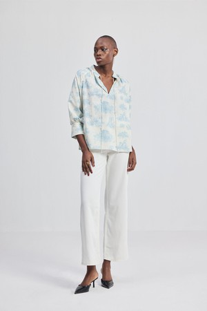 Relaxed-fit Shirt with Drawstring in Animal Print from Reistor