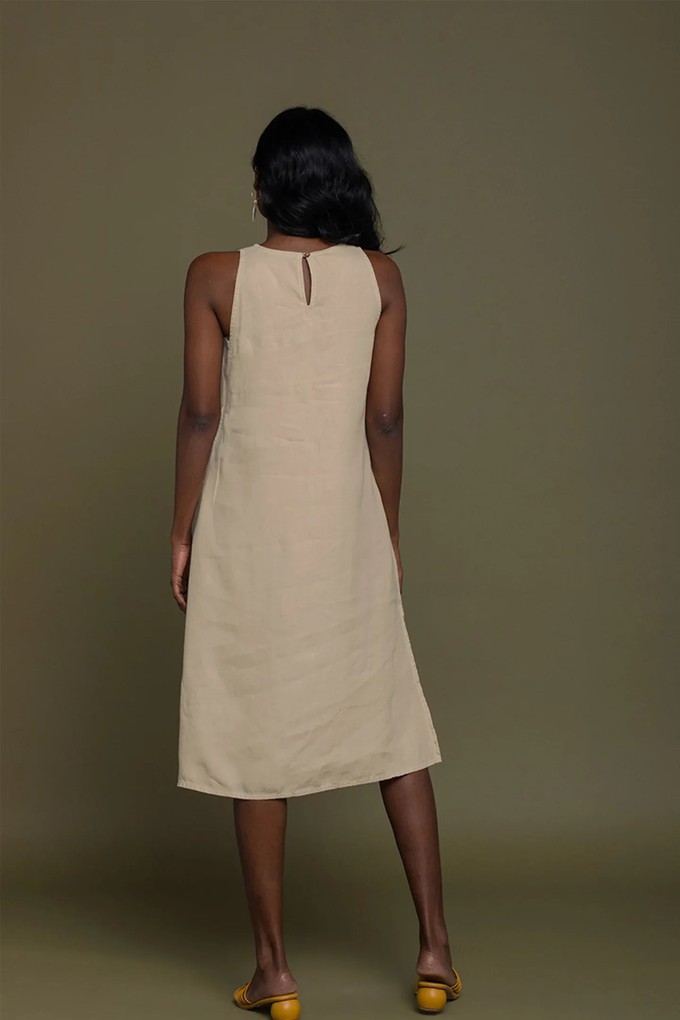 Reading Tea Leaves Dress in Neutral Beige from Reistor