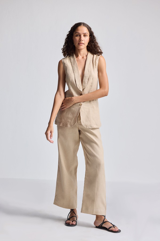 Sleeveless Hemp Jacket Set from Reistor