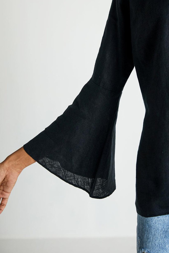 The Button Back Shirt in Black from Reistor