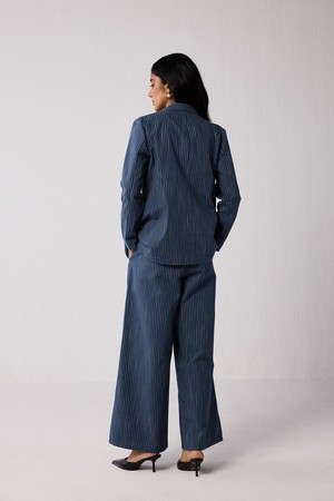 The Weekday Blazer in Blue Stripes from Reistor