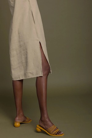 Reading Tea Leaves Dress in Neutral Beige from Reistor