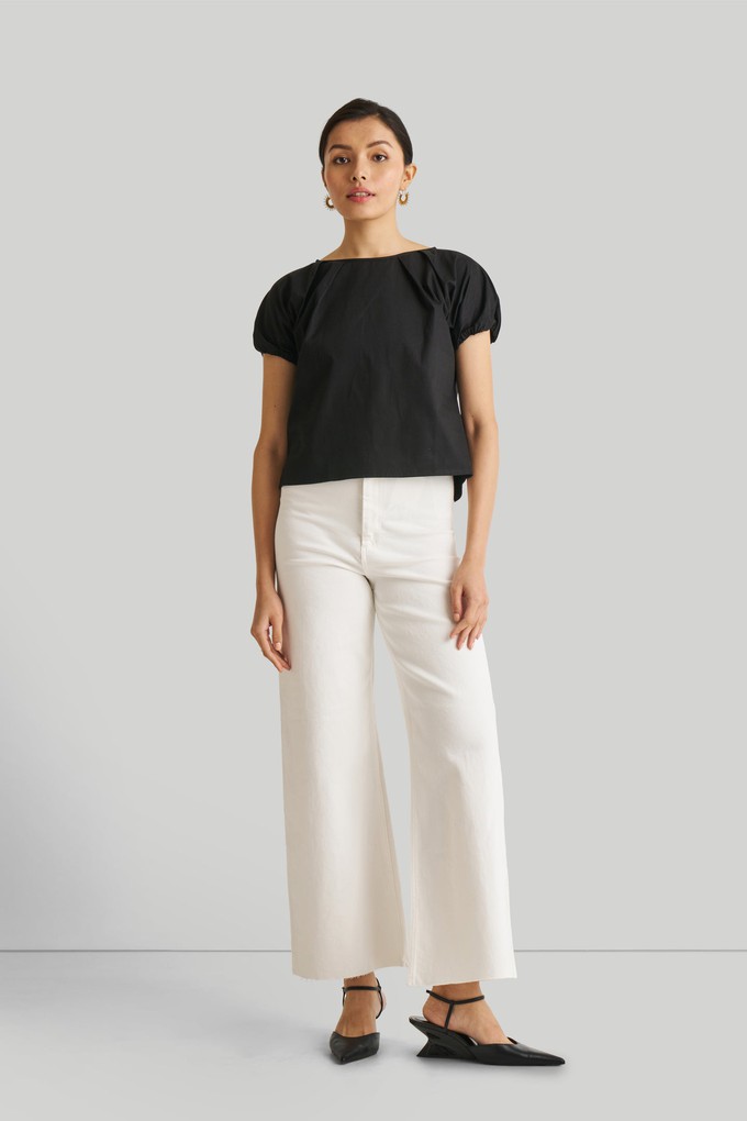Balloon Sleeve Top in Black from Reistor