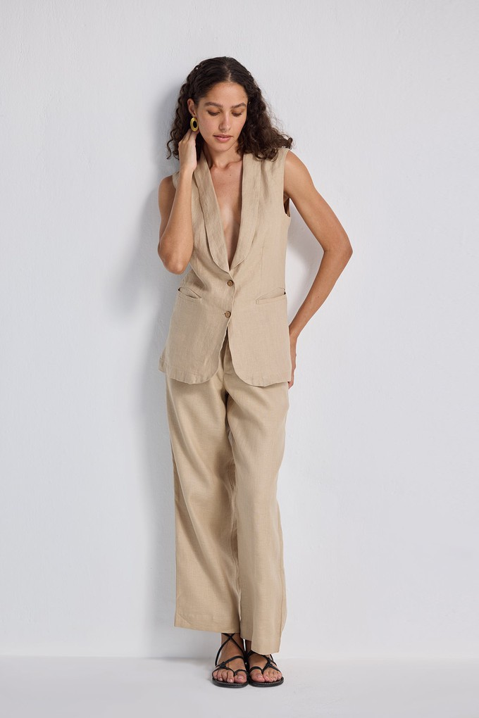 Sleeveless Hemp Jacket Set from Reistor
