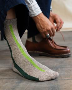 Organic Cotton Socks | Vertical Stripe Pine via ROVE