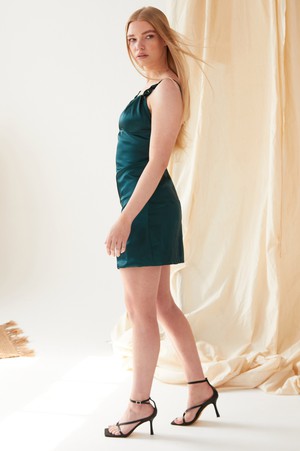 Green Backless Mini Dress from Sarvin