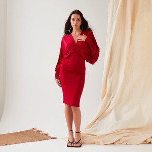 Red Batwing Dress from Sarvin
