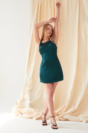 Green Backless Mini Dress from Sarvin