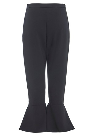 Black Frill Hem Trousers from Sarvin