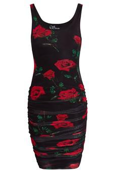 Ruched Bodycon Dress via Sarvin