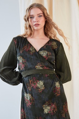 Long Sleeve Wrap Dress from Sarvin