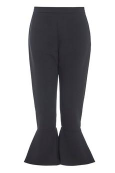 Black Frill Hem Trousers via Sarvin
