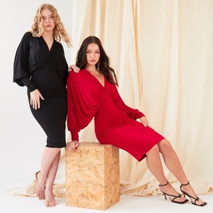 Red Batwing Dress from Sarvin