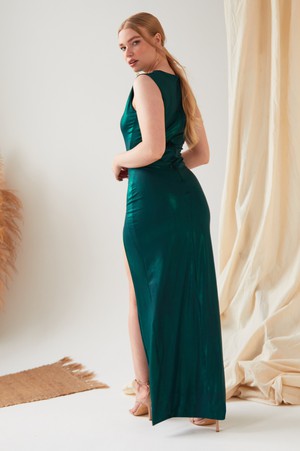 Green Cut Out Side Dress from Sarvin