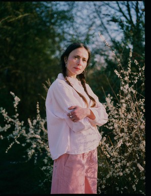 Lela Colourblock Shirt, Pastel Pink/ Orange Cotton from Saywood.